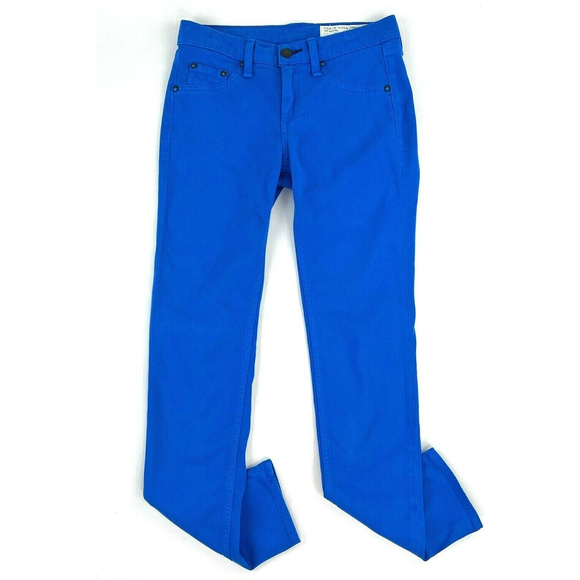 Rag and Bone for Intermix Womens Capri Stretch Skinny Jeans Liza Blue 26 x 26.5 - Picture 4 of 9